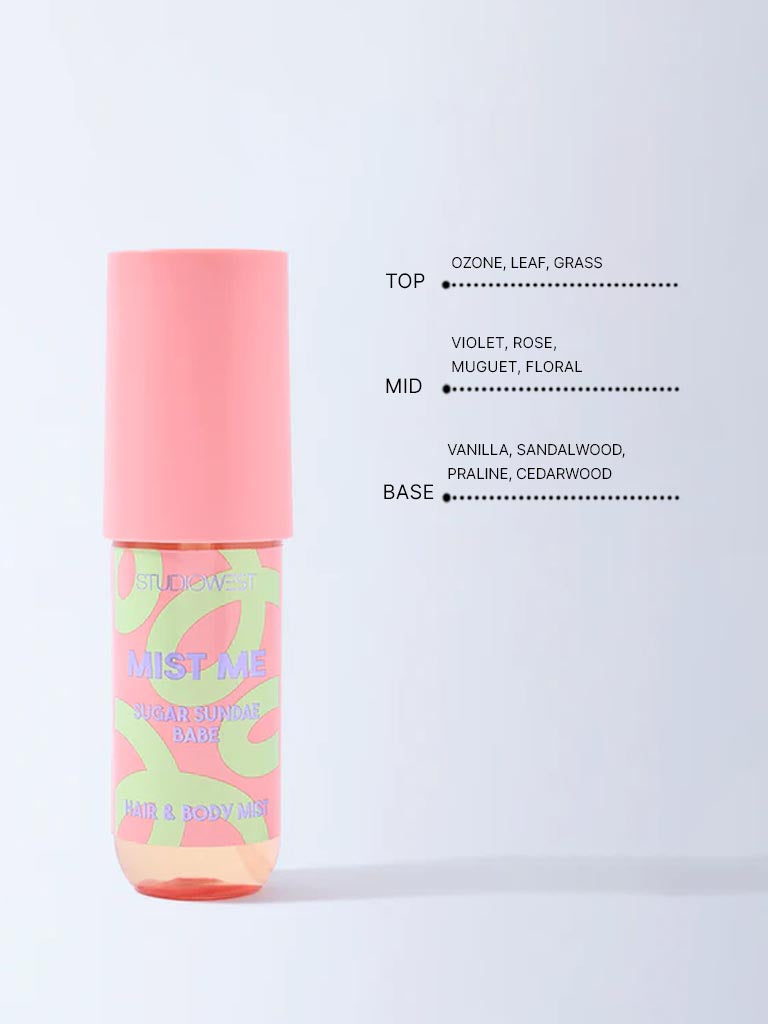 Studiowest Mist Me Sugar Sundae Babe Hair and Body Mist - 100  ML