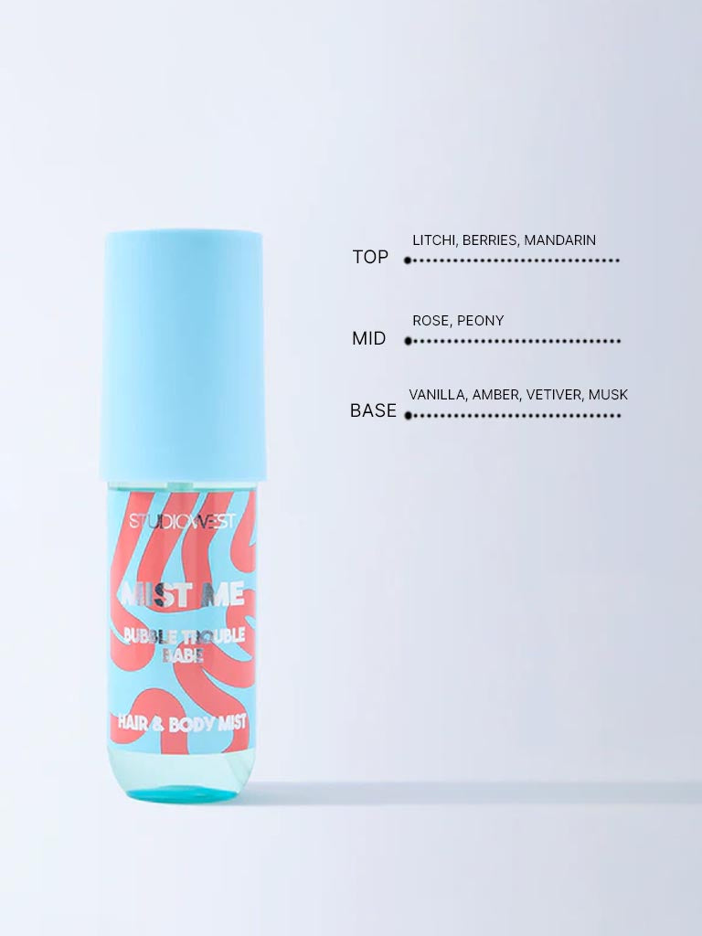 Studiowest Mist Me Bubble Trouble Babe Hair and Body Mist - 100  ML