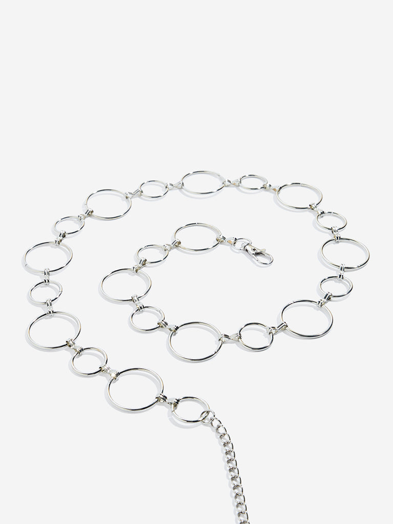 Buy Westside Accessories Silver Linked Belt from Westside