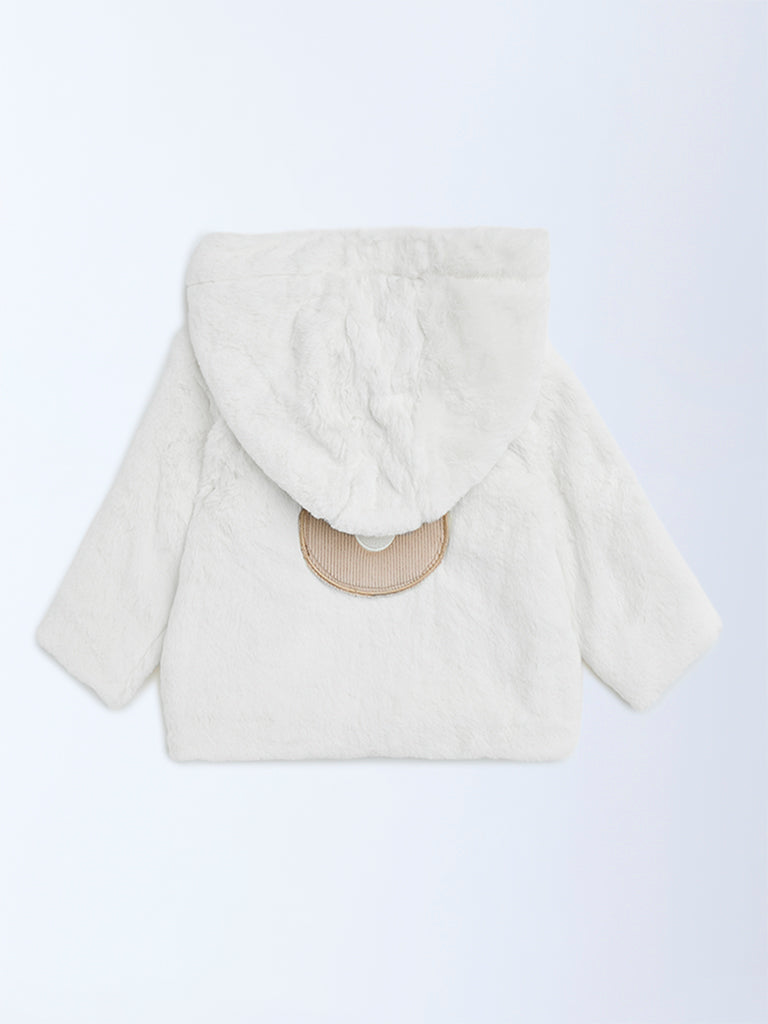 HOP Baby Off-White Faux-Fur Jacket