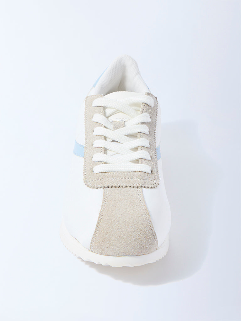 『lucaluna』 Buy LUNA BLU White Colour-Blocked Lace-Up Sneakers from Westside