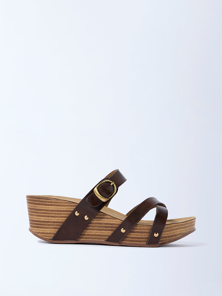 Toe Chocolate Brown Wedge Sandals Buy IYKYK By Nykaa Fashion Dark