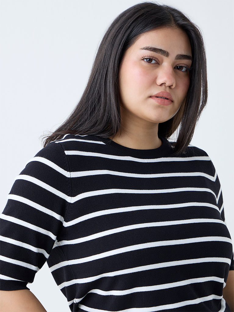 Gia Black Stripe T-Shirt