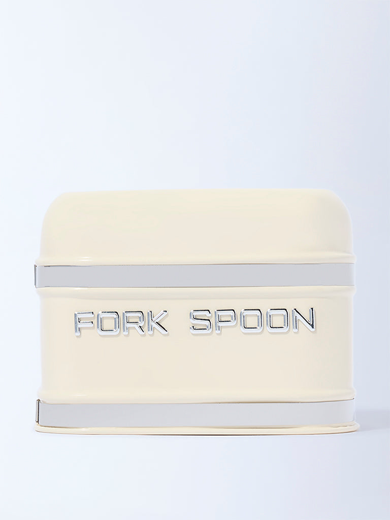 Westside Home Ivory Fork and Spoon Cutlery Holder