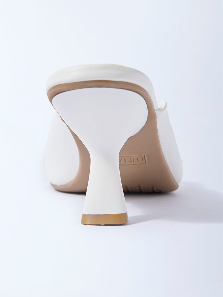 LUNA BLU White Kitten Sandals