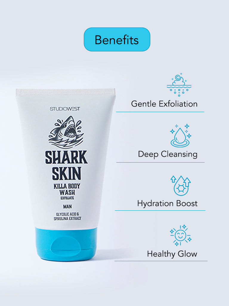Studiowest Shark Skin Killa Exfoliate Body Wash - 100 ml