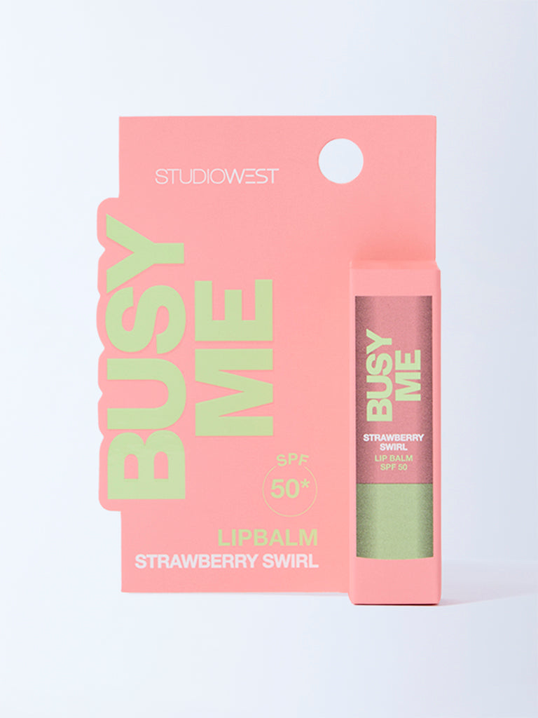 Studiowest Busy Me Strawberry Swirl Lip Balm with SPF 50 - 4.5 gm