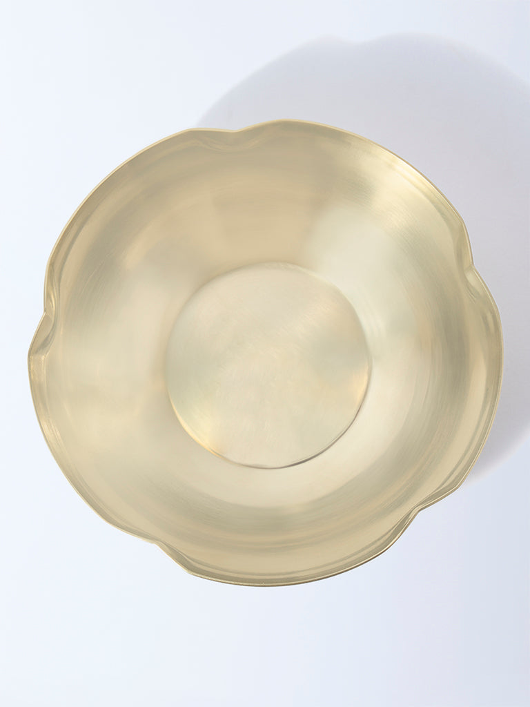 Westside Home Matte Gold Scalloped Bowl