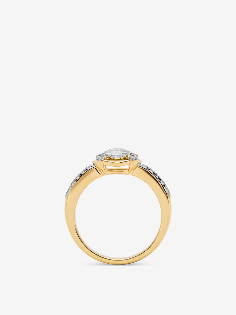 Sculpted Lab Diamond Ring