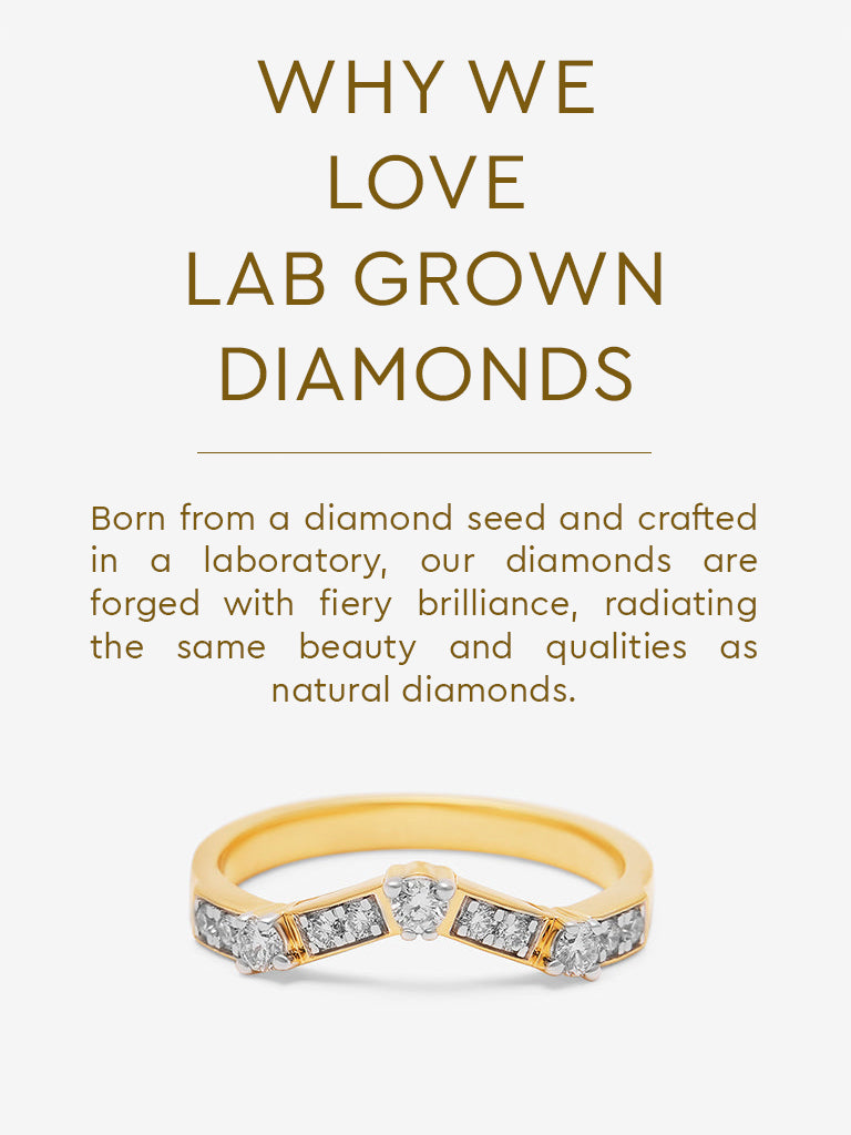 Chevron Lab Diamond Ring