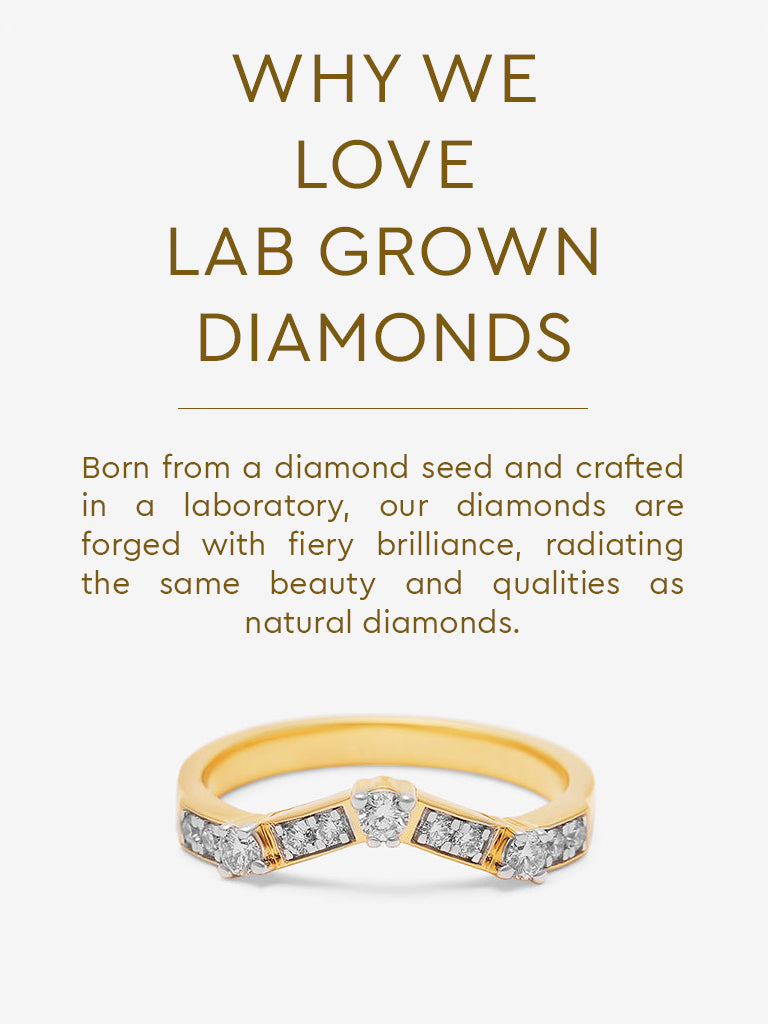 Chevron Lab Diamond Ring