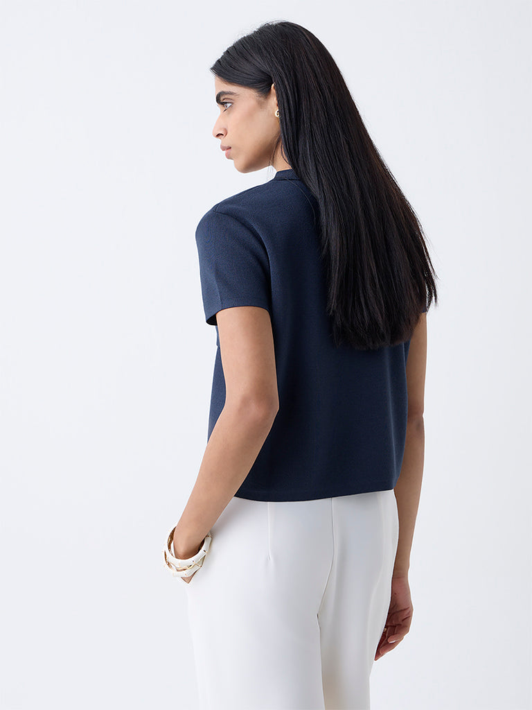 Wardrobe Navy Solid Top