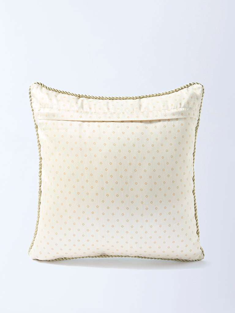 Westside Home Sage Shell Embroidered Cushion Cover