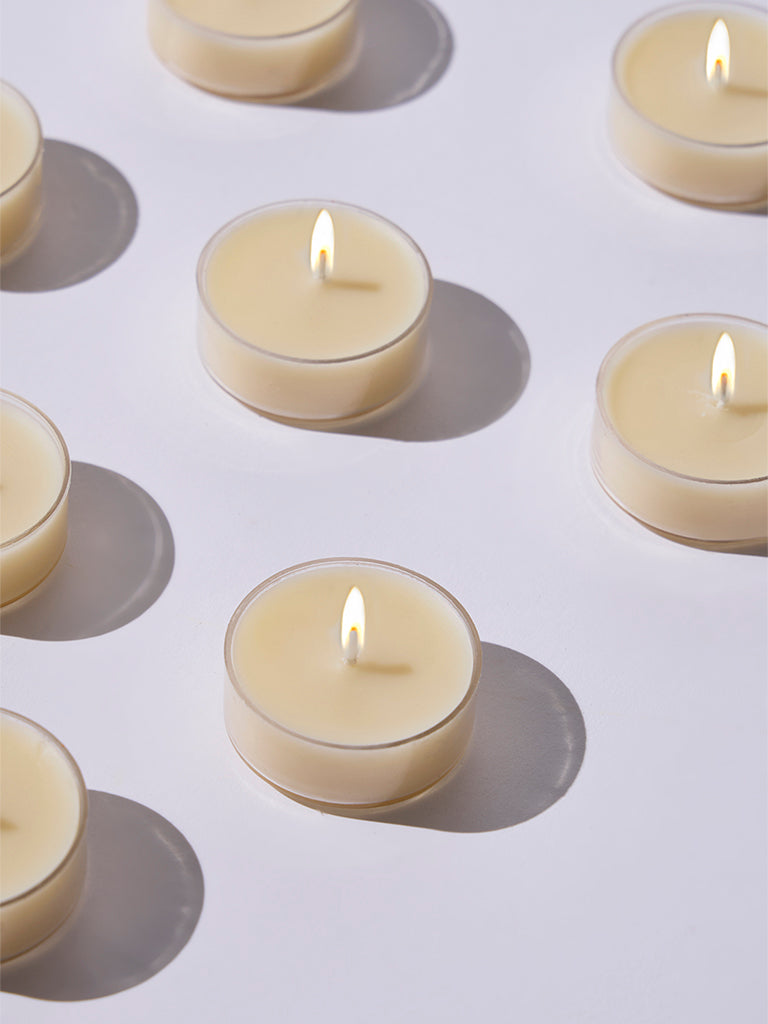 Westside Home Celebrate Ivory Tealights (Set of 10) - Festive Season Gift