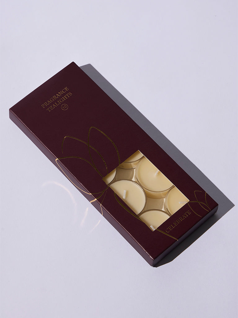 Westside Home Celebrate Ivory Tealights (Set of 10) - Festive Season Gift