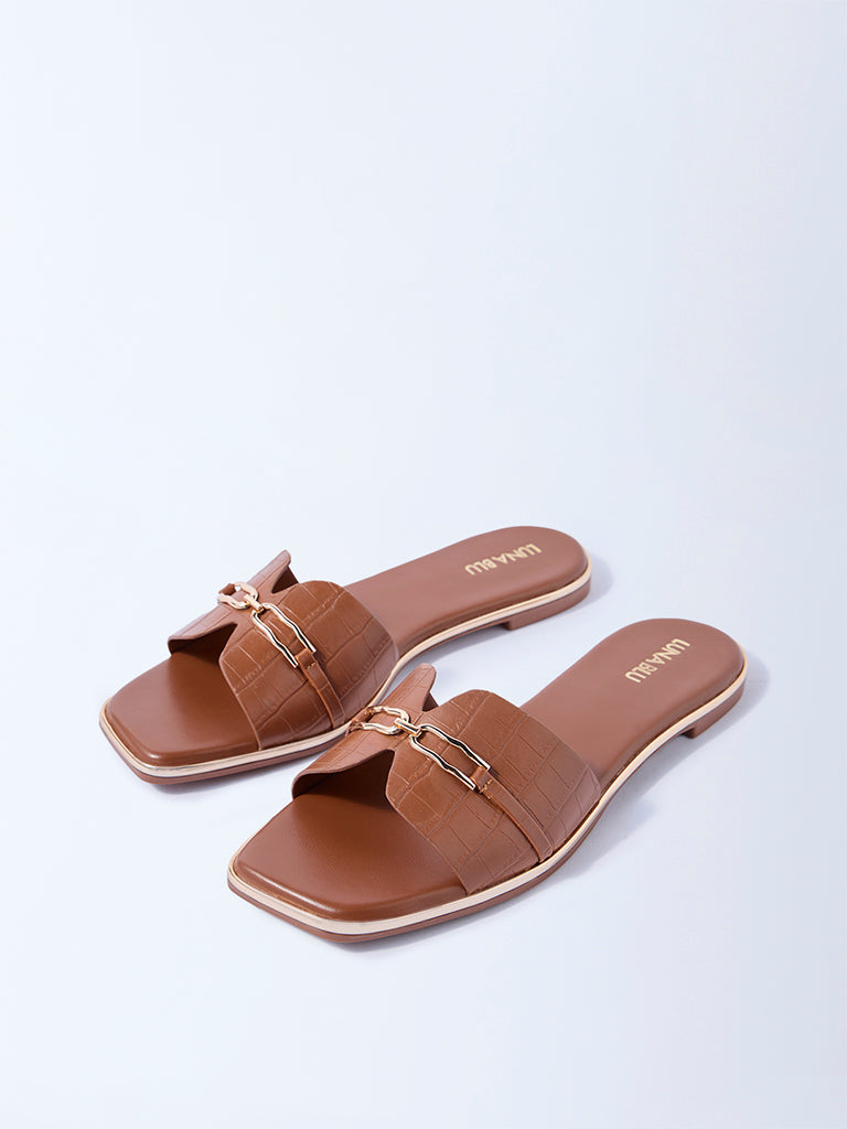 LUNA BLU Tan Hardware-Detailed Slides