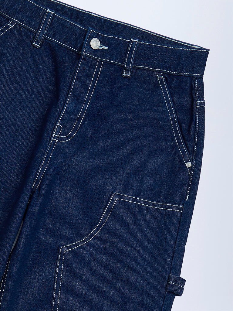 Y&F Kids Indigo Relaxed-Fit Mid-Rise Jeans