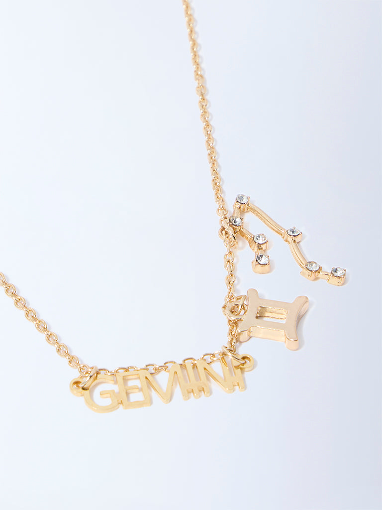 Westside Accessories Gold Gemini Charm Necklace
