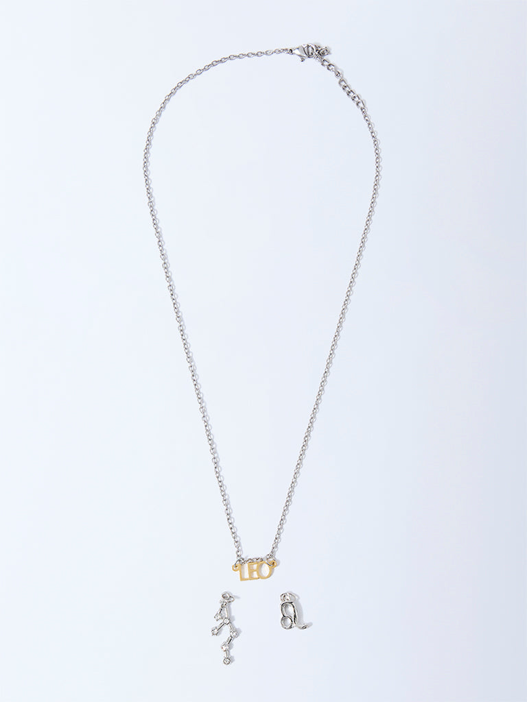 Westside Accessories Silver Leo Charm Necklace