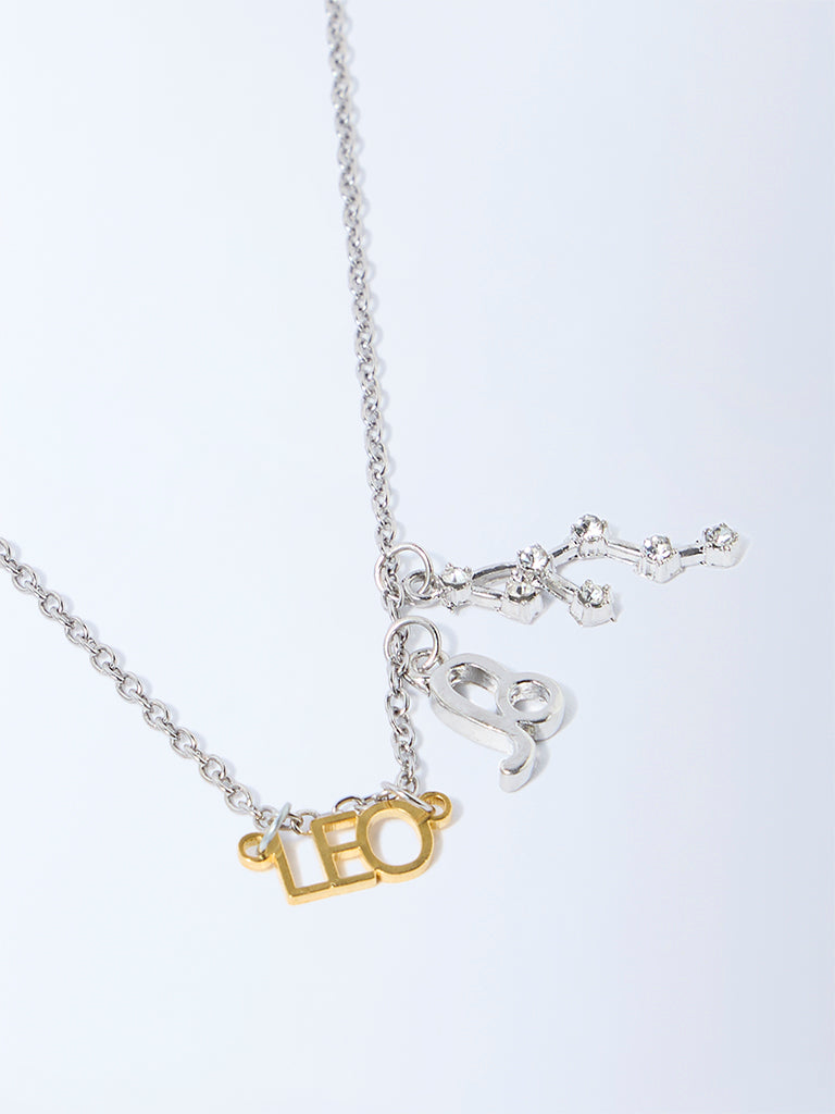 Westside Accessories Silver Leo Charm Necklace