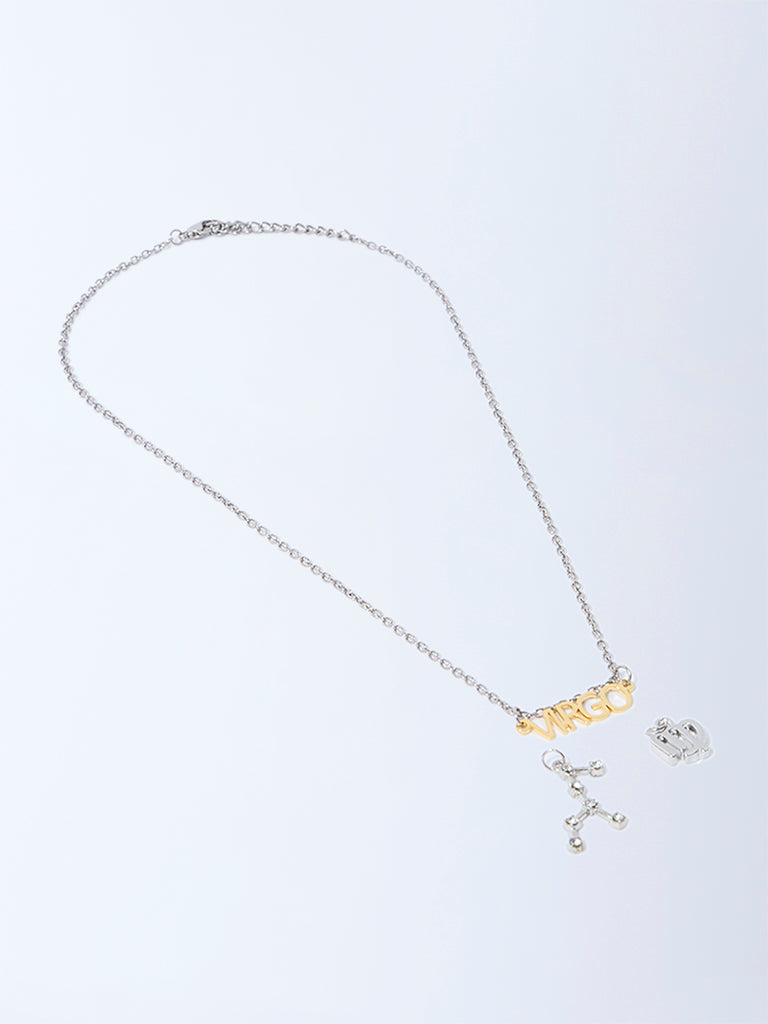 Westside Accessories Silver Virgo Charm Necklace