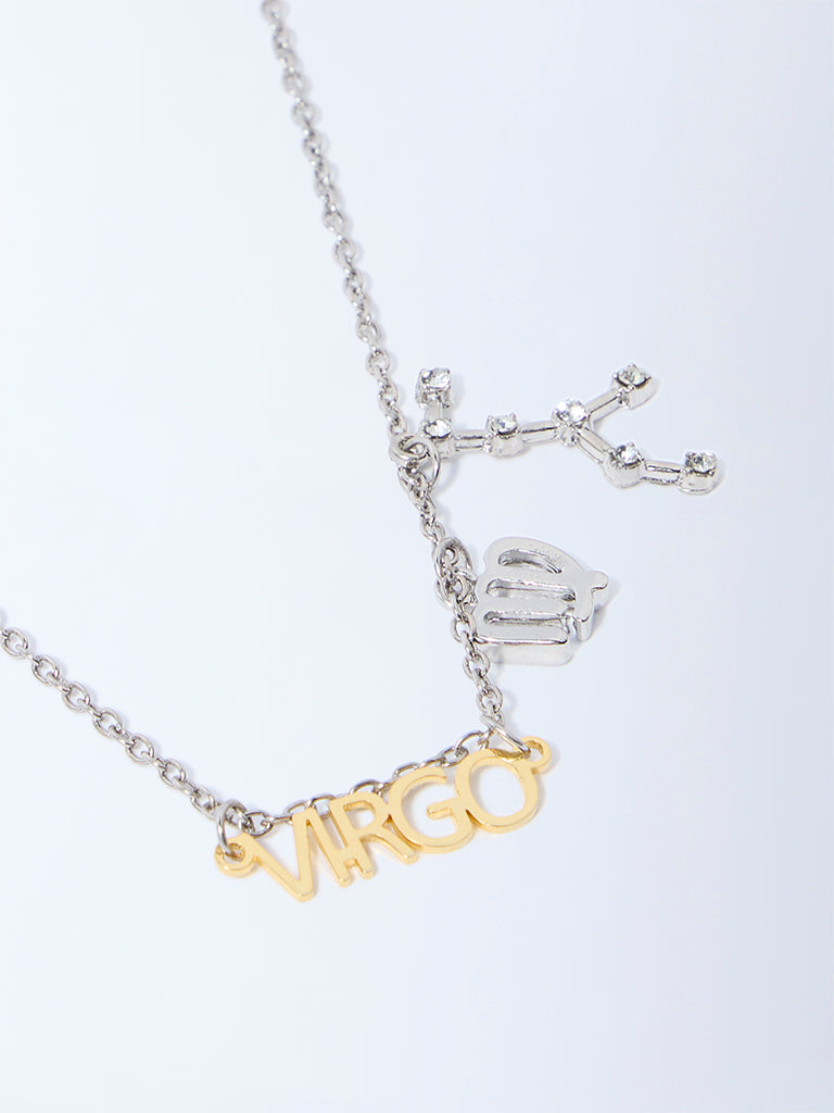 Westside Accessories Silver Virgo Charm Necklace