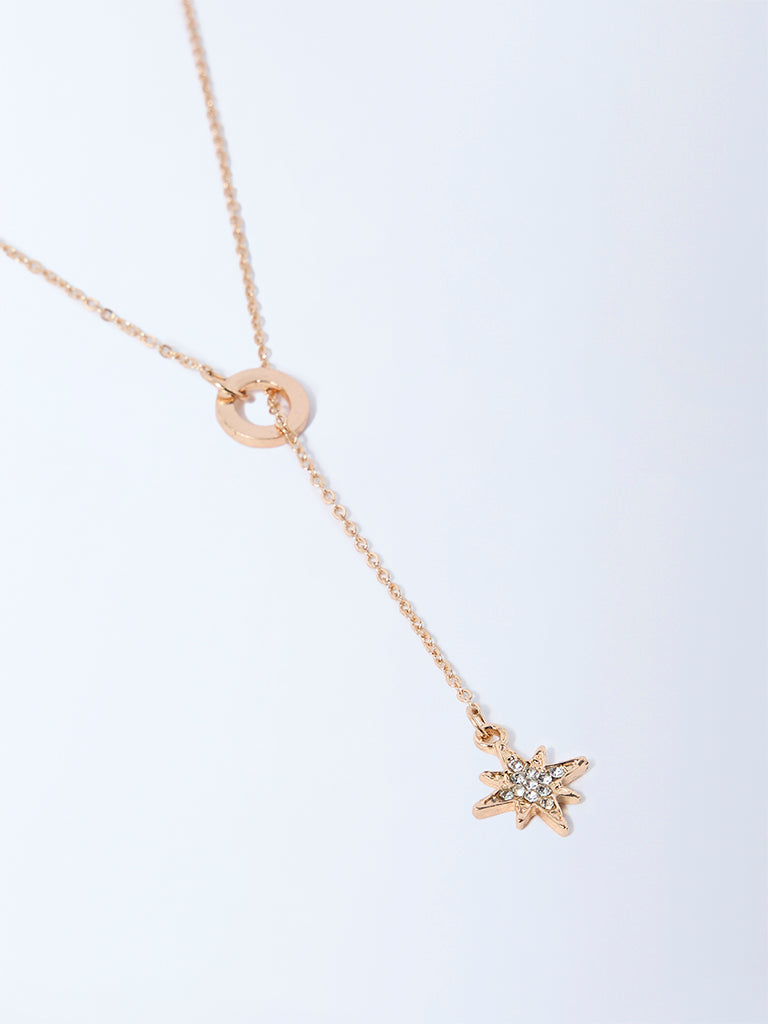 Westside Accessories Gold Star Y Necklace