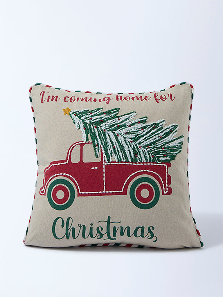Westside Home Multicolour Christmas-Themed Cushion Cover