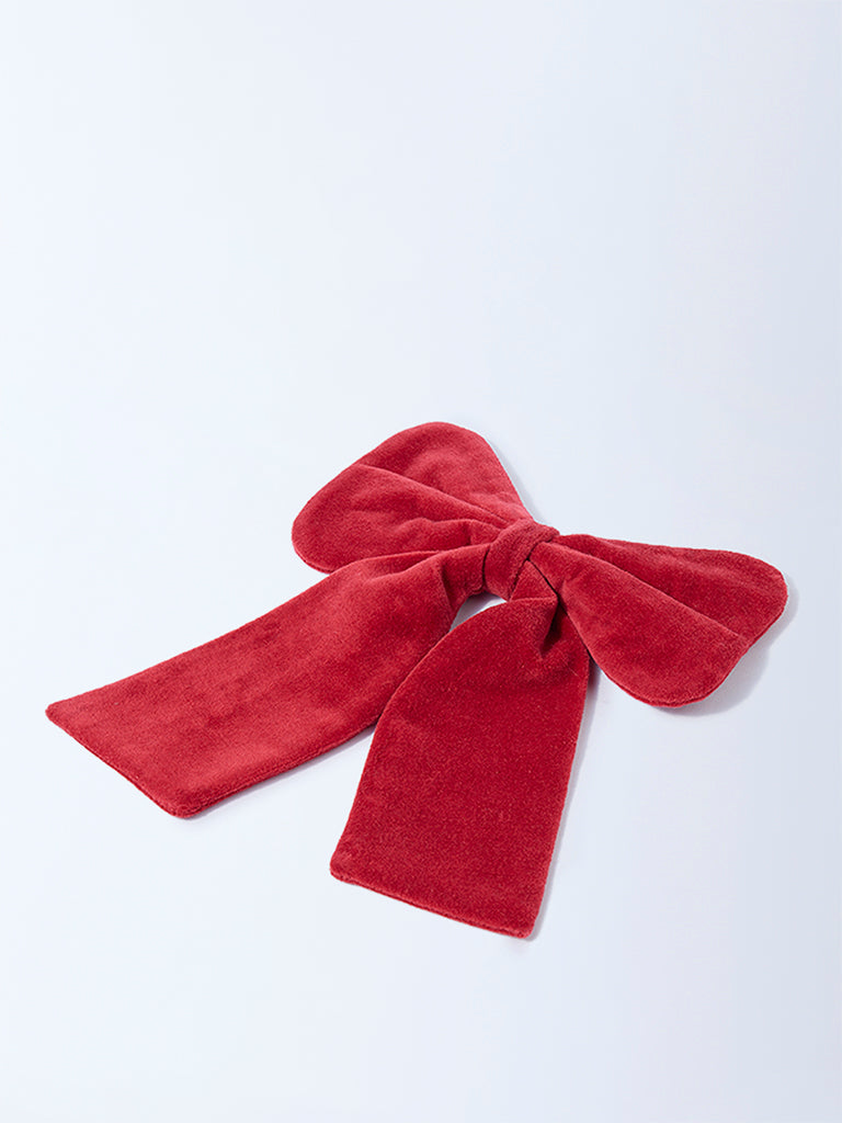 Westside Home Red Velvet Bow Christmas Decoration