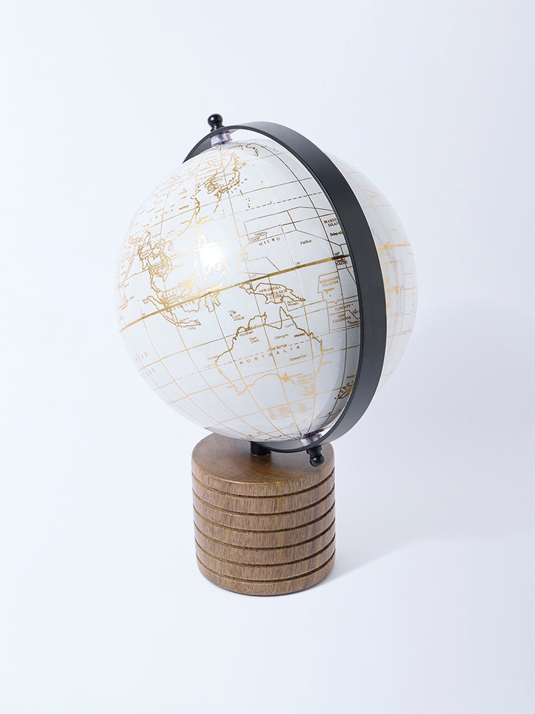 Westside Home White Globe Decorative Object