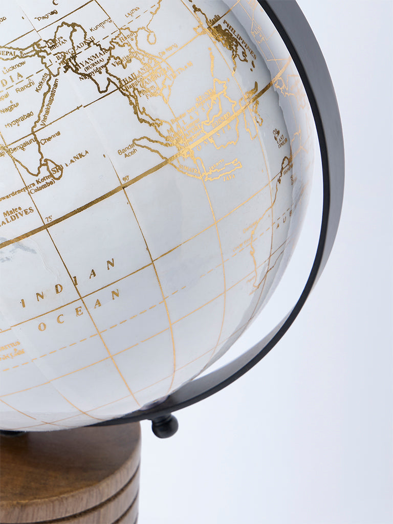 Westside Home White Globe Decorative Object