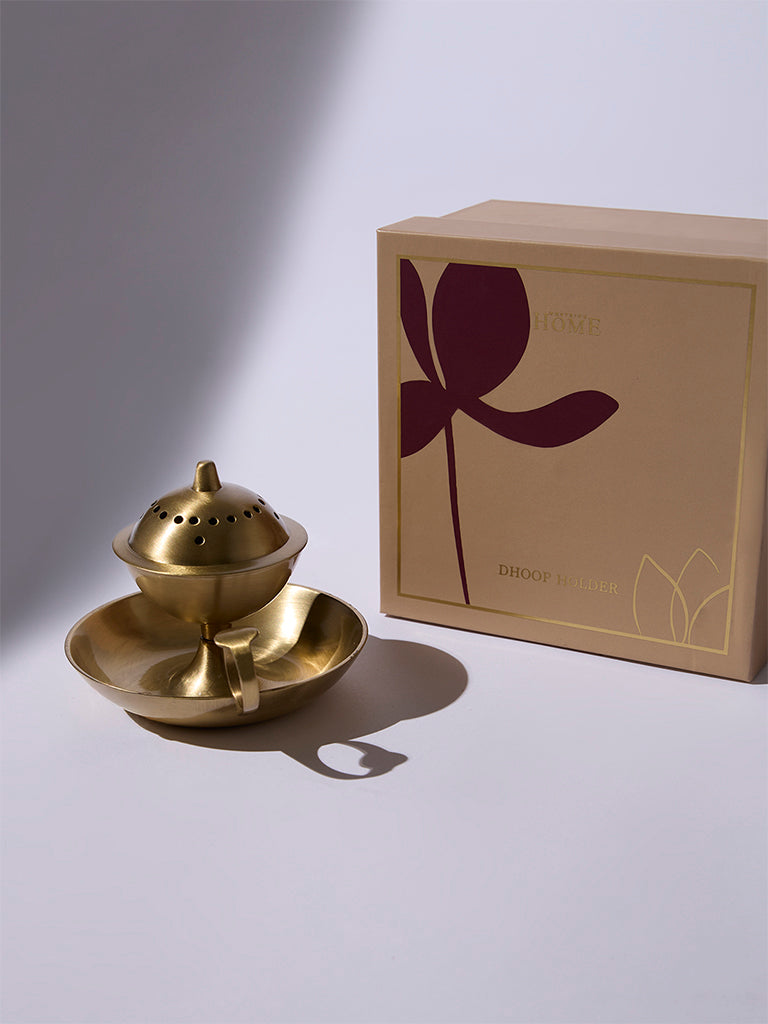 Westside Home Gold Dhoop Holder - Festive Season Gift
