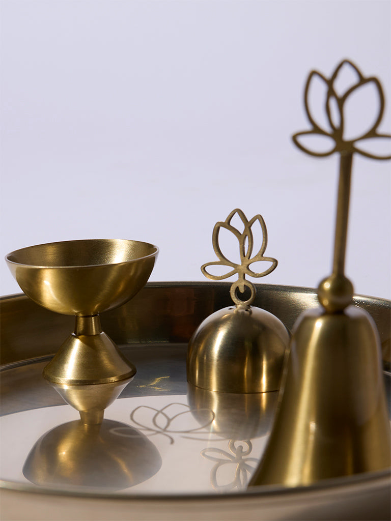 Westside Home Gold Puja Thali Set - Festive Season Gift