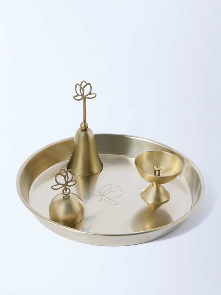 Westside Home Gold Puja Thali Set - Festive Season Gift