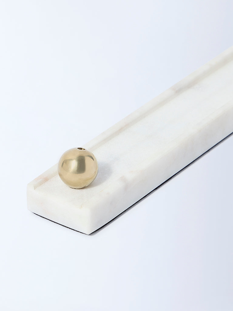 Westside Home White Marble Incense Holder