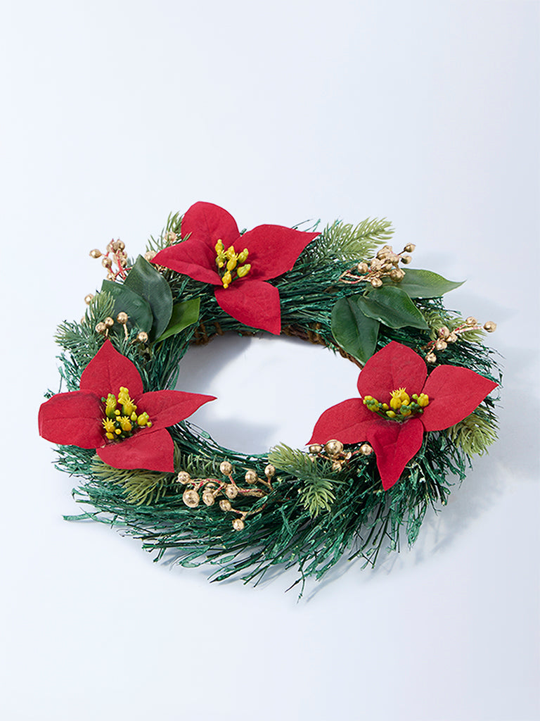 Westside Home Green Candle Wreath Christmas Decoration