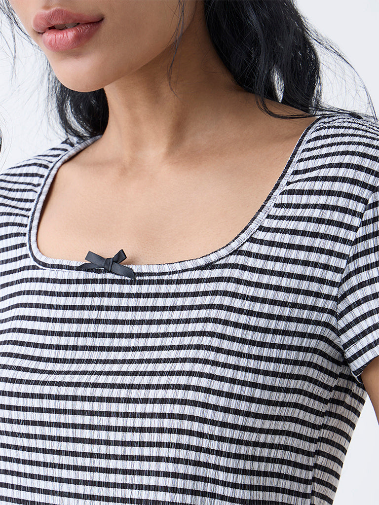 Superstar Black Gingham Checkered Top