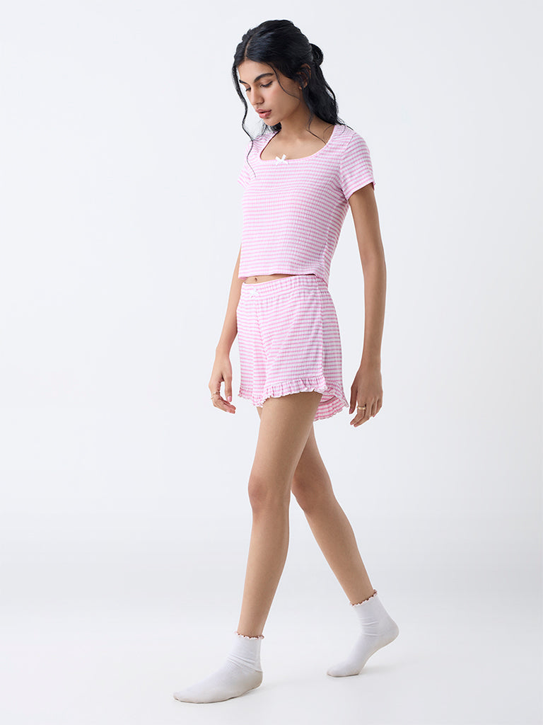 Superstar Pink Gingham Checkered Top