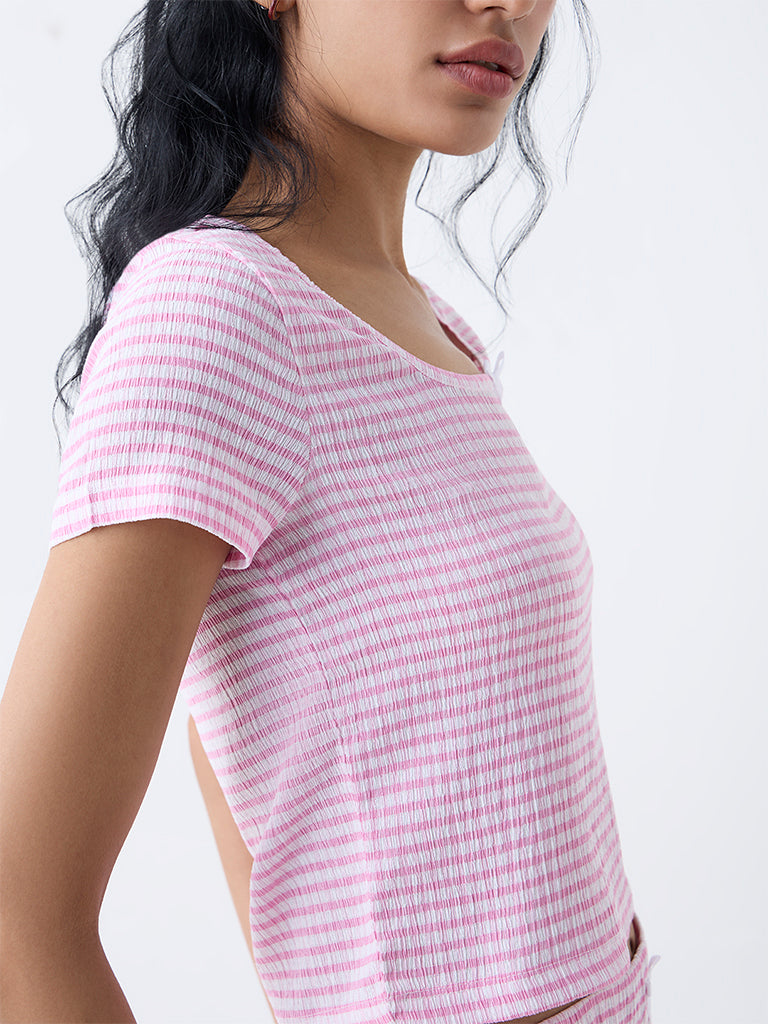 Superstar Pink Gingham Checkered Top