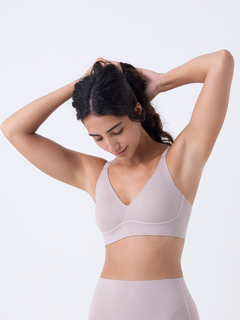 Wunderlove Fygure Firm Control Dusty Beige Solid Padded Bra