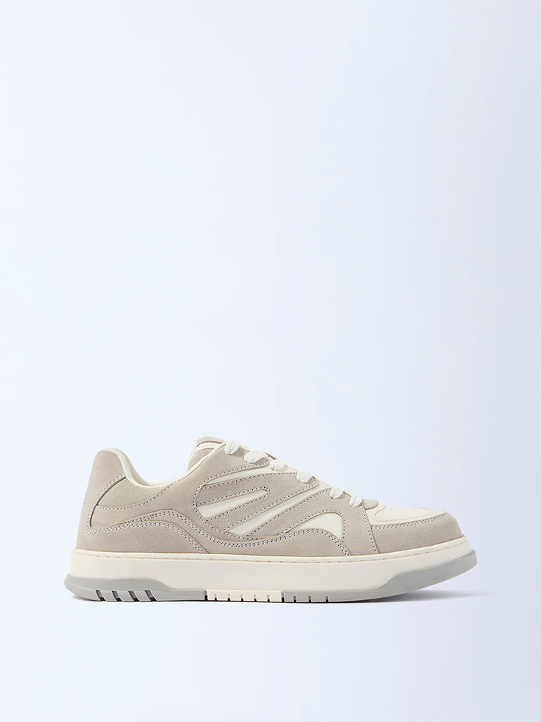 SOLEPLAY Grey Suede Lace-Up Sneakers