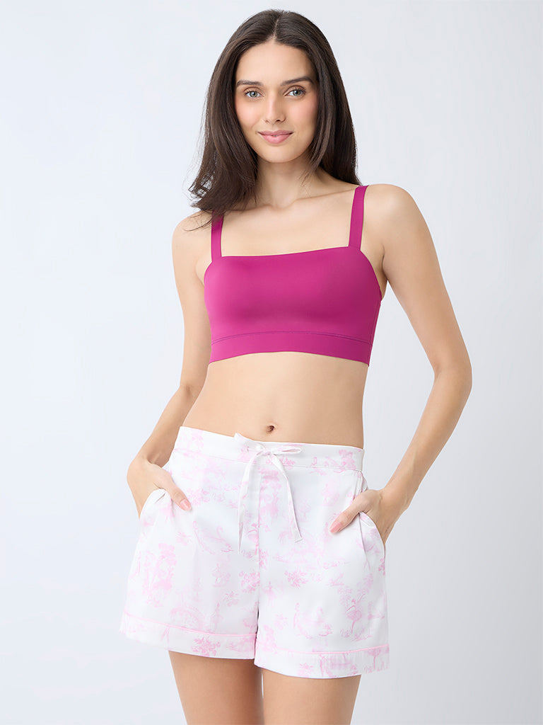 Wunderlove Magenta Solid Underwired Bra