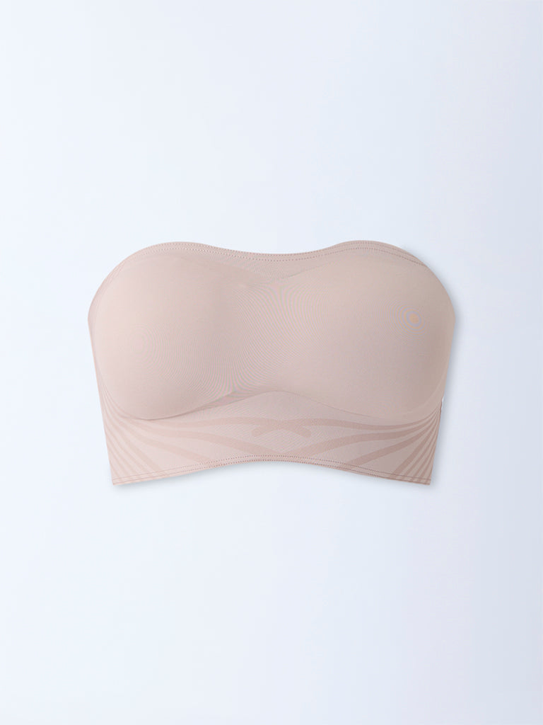 Wunderlove Beige Shadow Sculpt Padded Bandeau Bra
