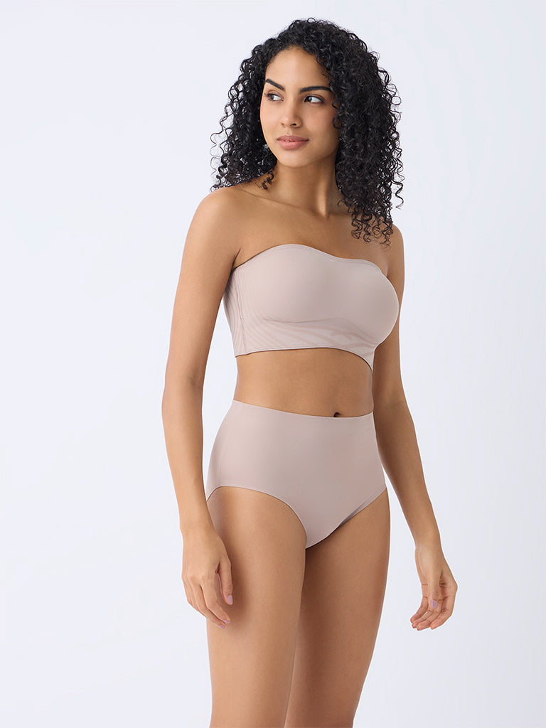 Wunderlove Beige Shadow Sculpt Padded Bandeau Bra
