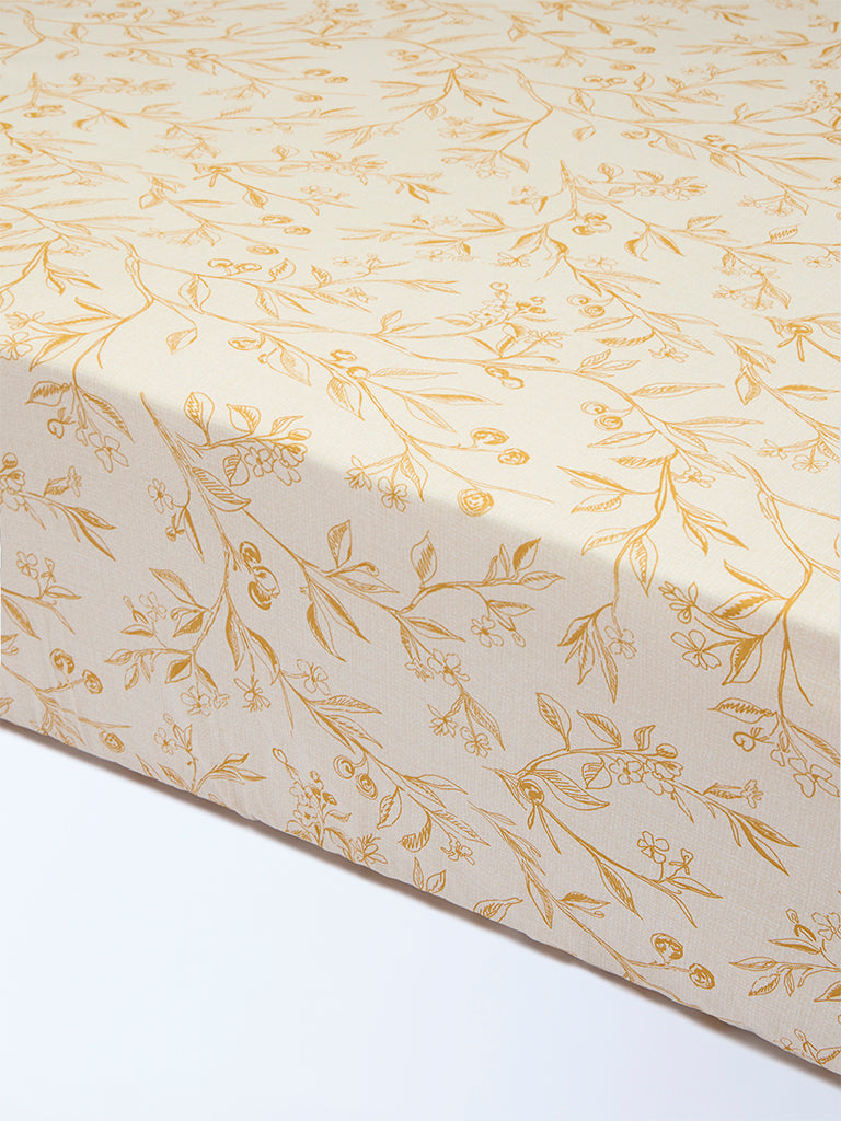 Westside Home Mustard Berry Design King Bed Sheet Set