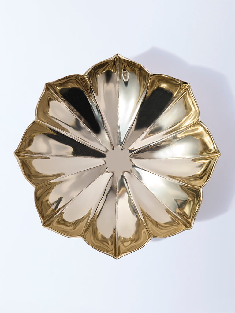 Westside Home Gold Metal Lotus Platter