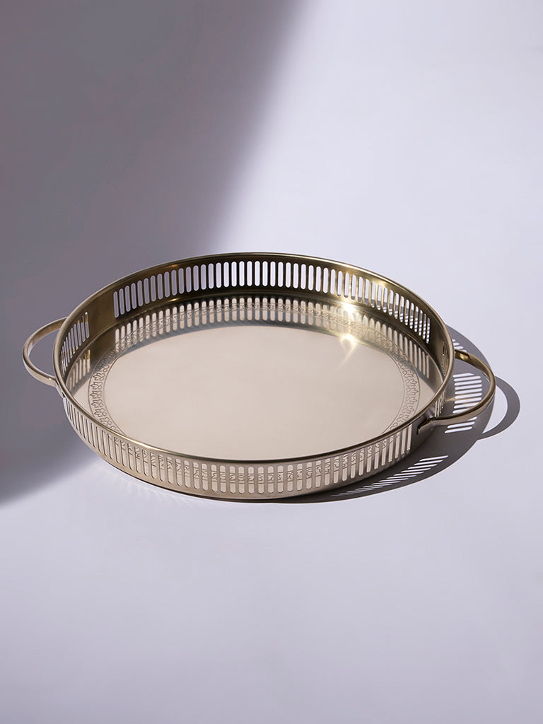 Westside Home Gold Laser Cut-Out Design Tray - Festive Season Gift