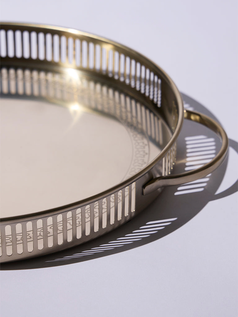 Westside Home Gold Laser Cut-Out Design Tray - Festive Season Gift