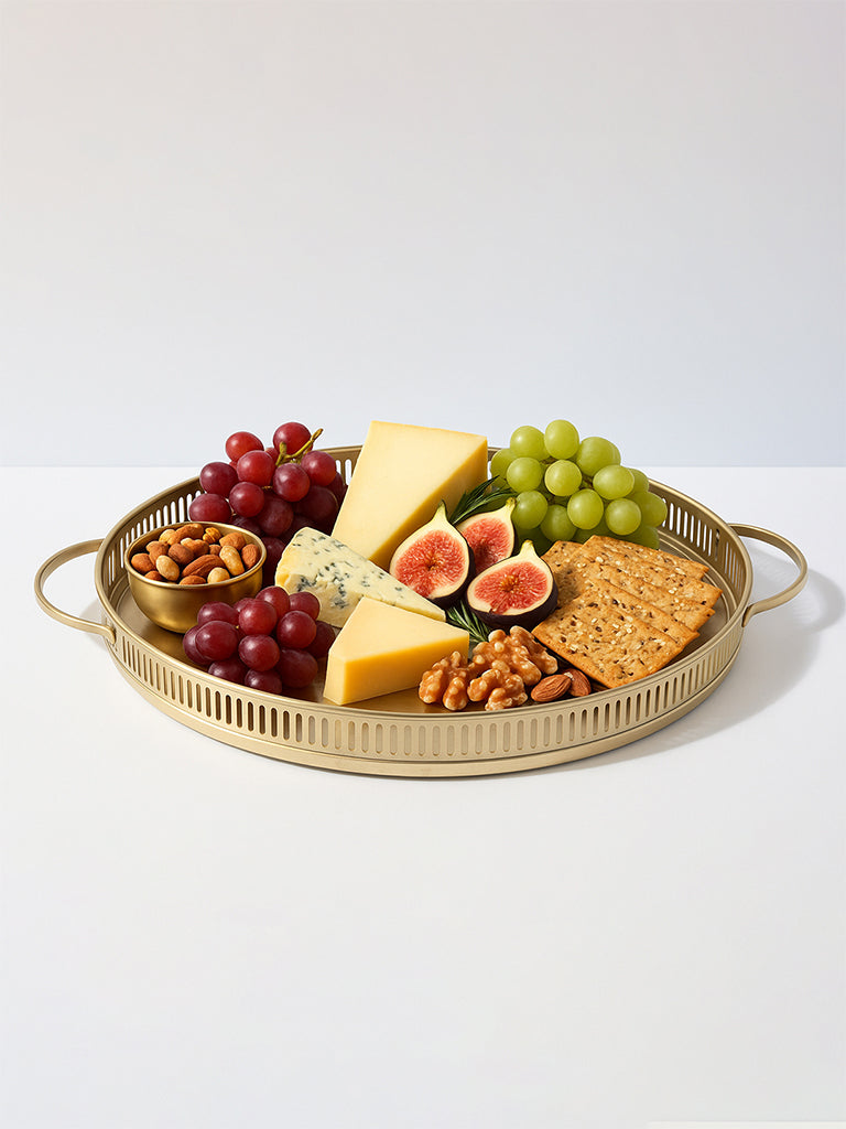 Westside Home Gold Laser Cut-Out Design Tray - Festive Season Gift