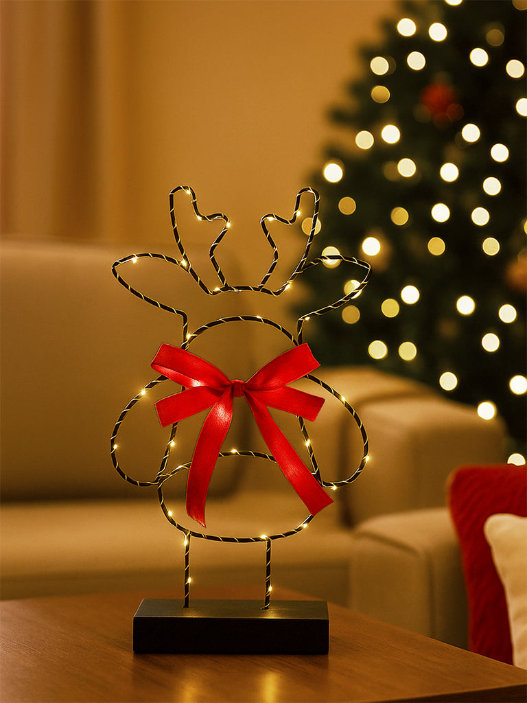 Westside Home Multicolour Santa Table Deer Christmas Decoration